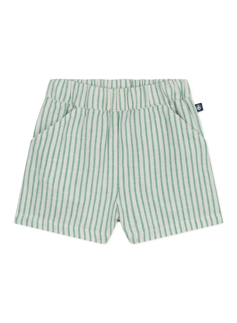 بيتي باتو Babies stripy cotton/linen shorts